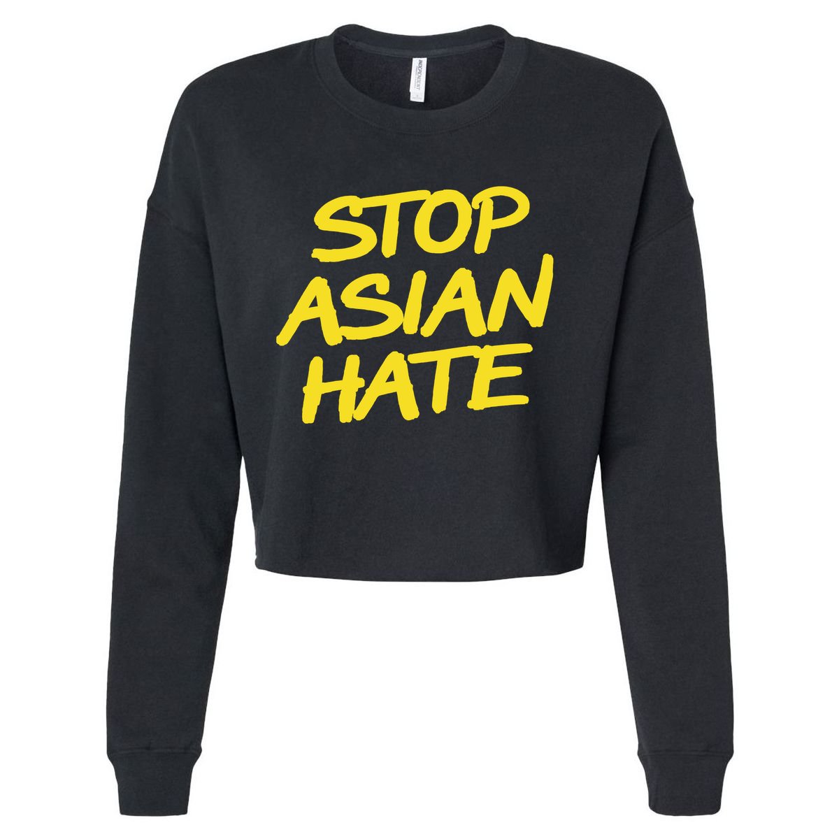 Stop Asian Hate Support Cropped Pullover Crew