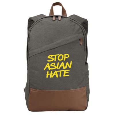 Stop Asian Hate Support Cotton Canvas Backpack