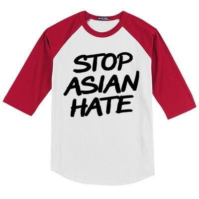 Stop Asian Hate Support Kids Colorblock Raglan Jersey