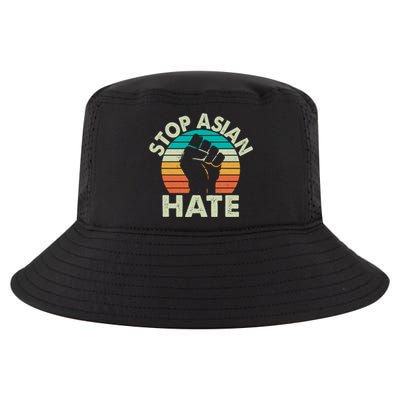 Stop Asian Hate Vintage Protest Fist Cool Comfort Performance Bucket Hat