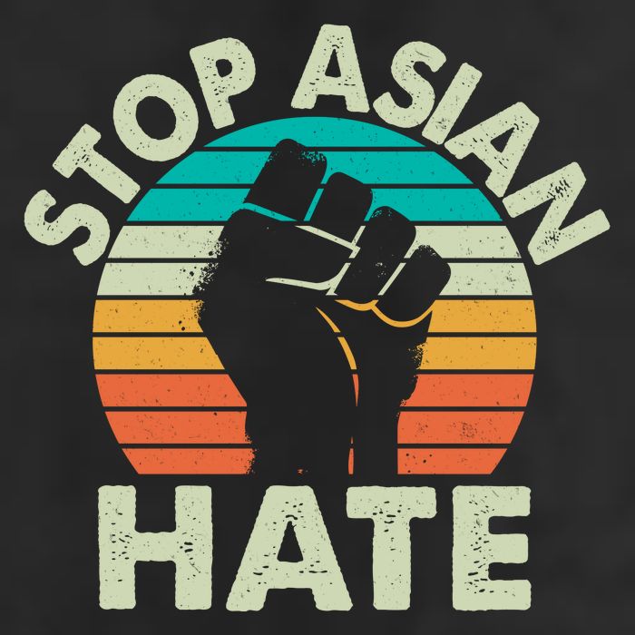 Stop Asian Hate Vintage Protest Fist Garment-Dyed Heavyweight T-Shirt