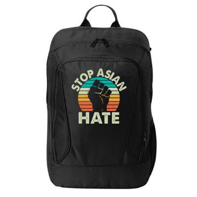 Stop Asian Hate Vintage Protest Fist City Backpack