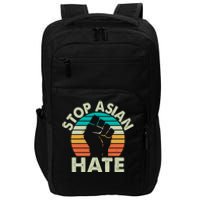 Stop Asian Hate Vintage Protest Fist Impact Tech Backpack