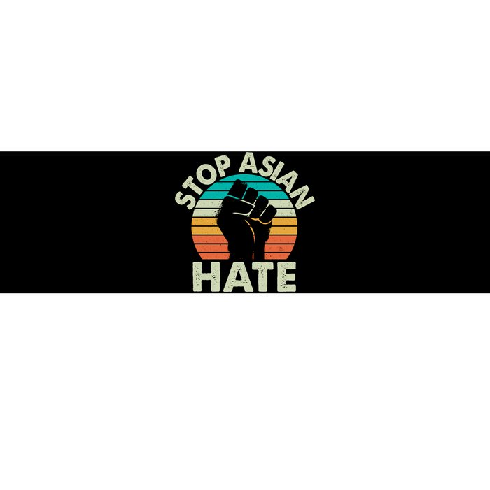 Stop Asian Hate Vintage Protest Fist Bumper Sticker