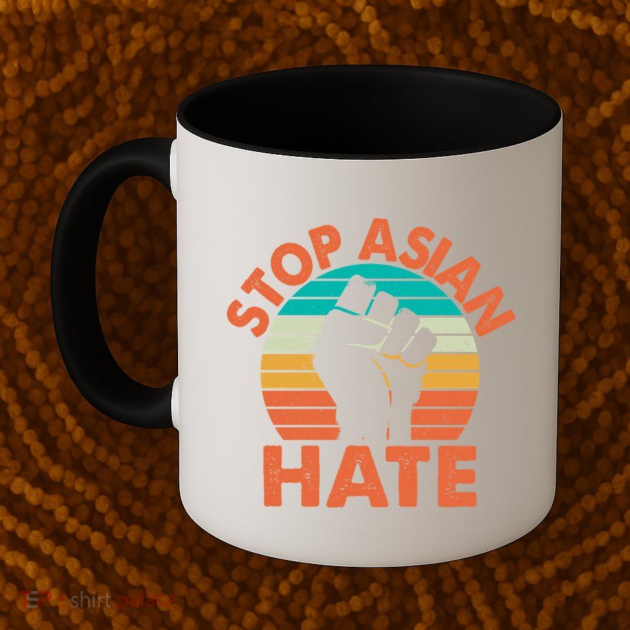 Stop Asian Hate Vintage Protest Fist Coffee Mug