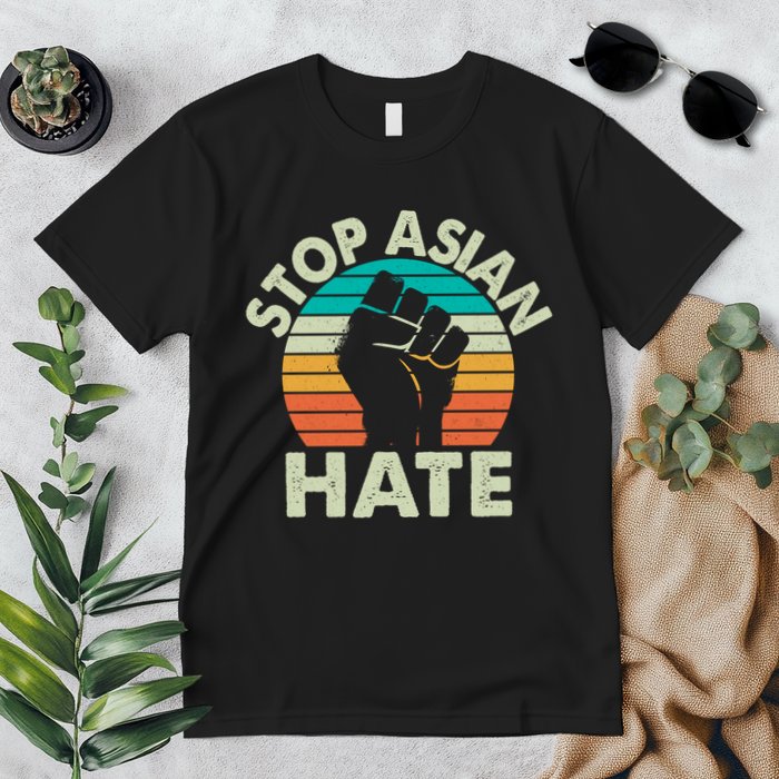 Stop Asian Hate Vintage Protest Fist Premium T-Shirt