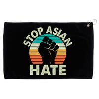 Stop Asian Hate Vintage Protest Fist Grommeted Golf Towel