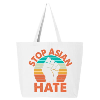 Stop Asian Hate Vintage Protest Fist 25L Jumbo Tote