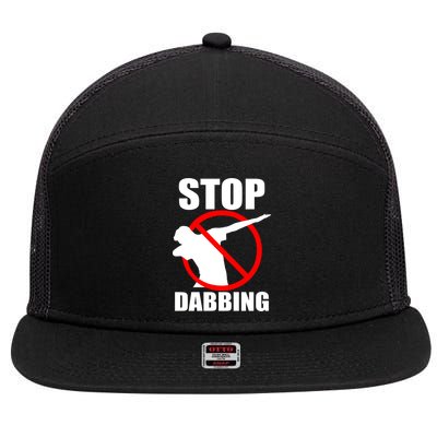 Stop Dabbing Do Not Dab 7 Panel Mesh Trucker Snapback Hat