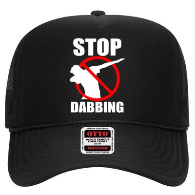 Stop Dabbing Do Not Dab High Crown Mesh Back Trucker Hat