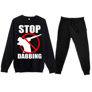 Stop Dabbing Do Not Dab Premium Crewneck Sweatsuit Set