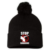 Stop Dabbing Do Not Dab Pom Pom 12in Knit Beanie