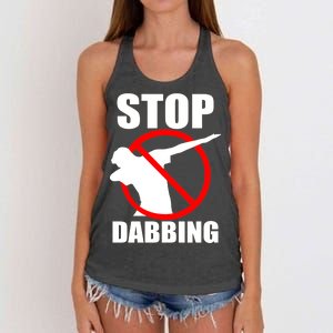 Stop Dabbing Do Not Dab Women's Knotted Racerback Tank