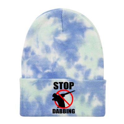 Stop Dabbing Do Not Dab Tie Dye 12in Knit Beanie