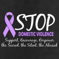 Stop Domestic Violence 7 Panel Mesh Trucker Snapback Hat
