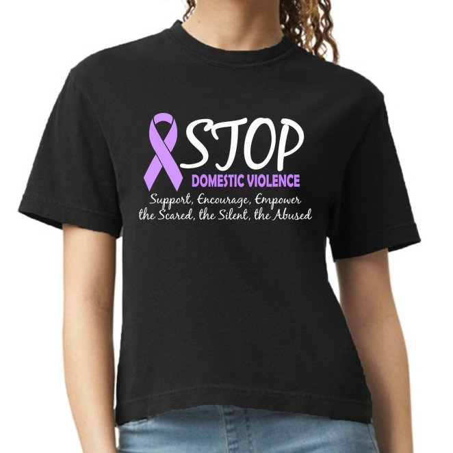 Stop Domestic Violence Comfort Colors Boxy T-Shirt