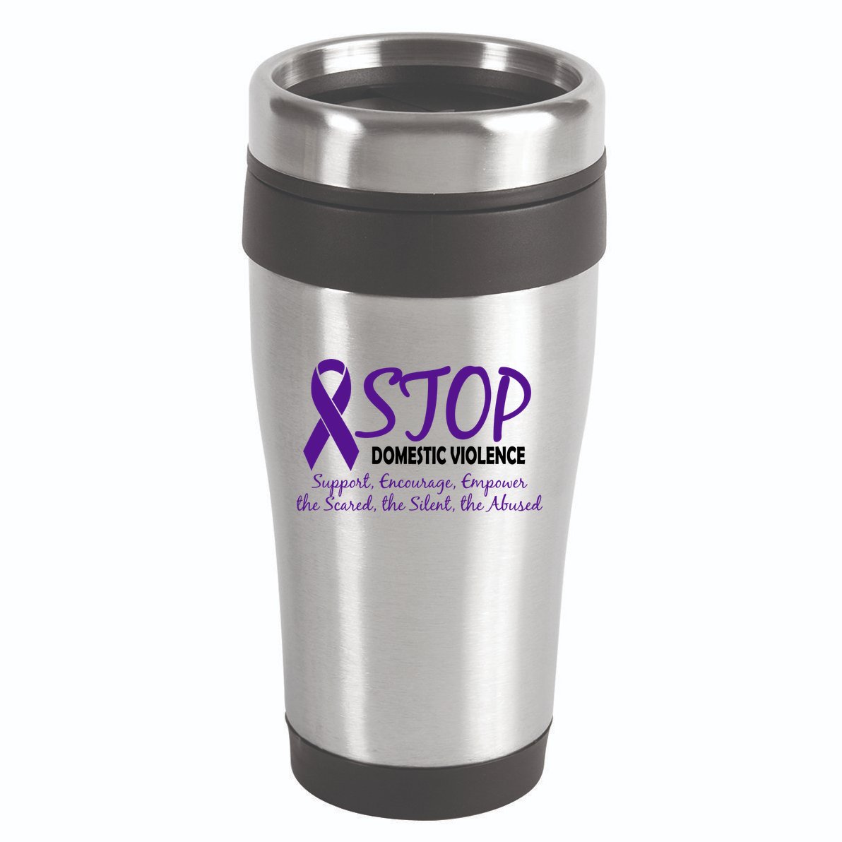 Stop Domestic Violence 16oz Travel Tumbler