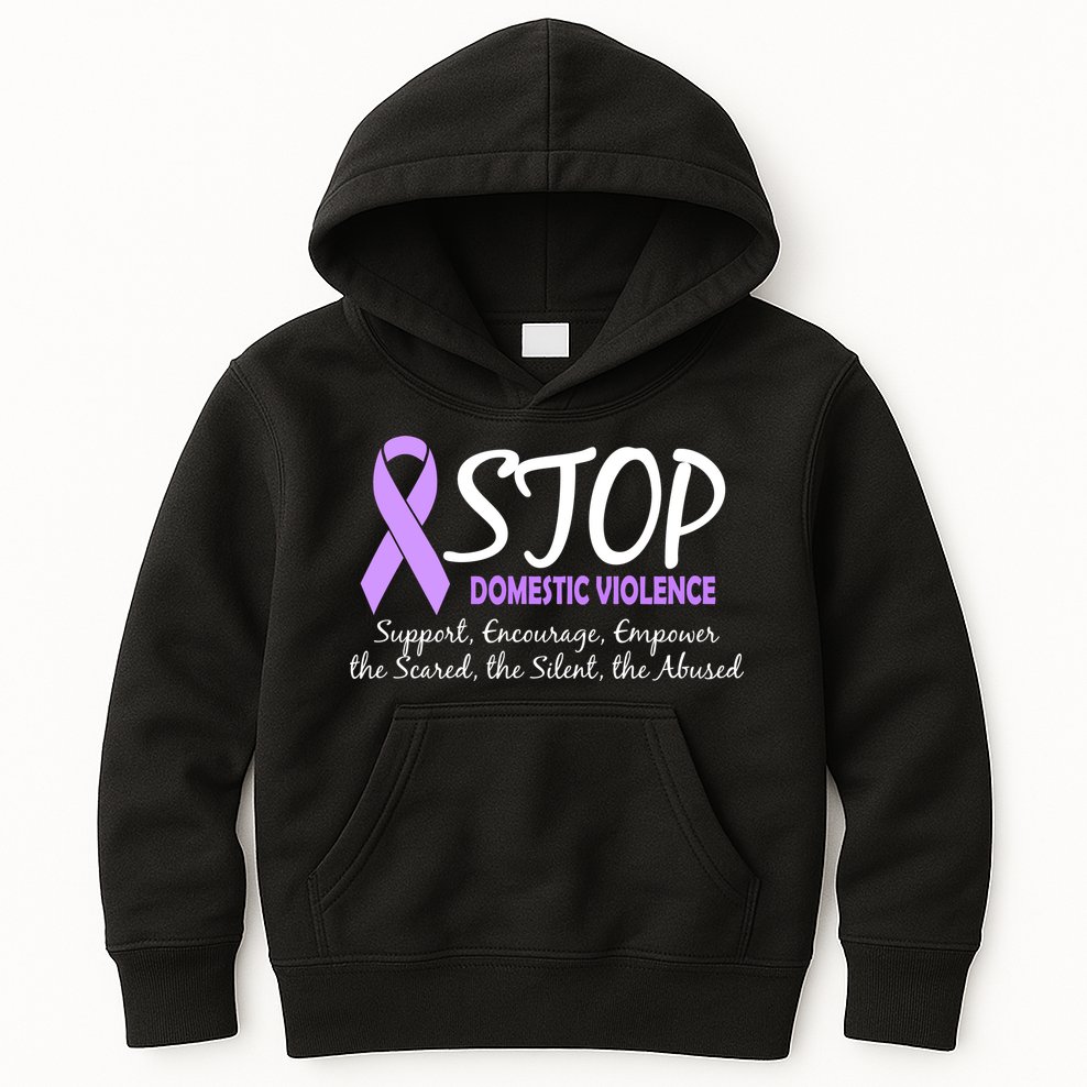 Stop Domestic Violence Kids Hoodie