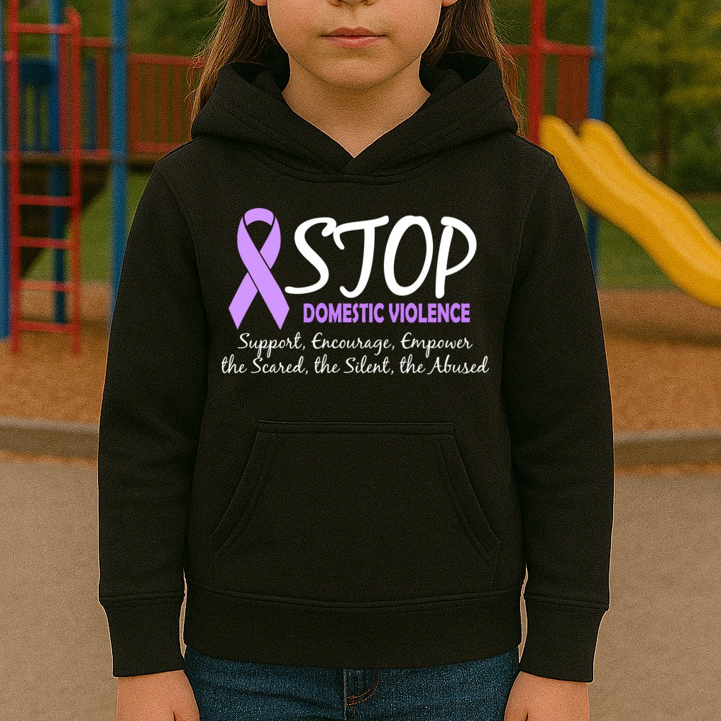 Stop Domestic Violence Kids Hoodie