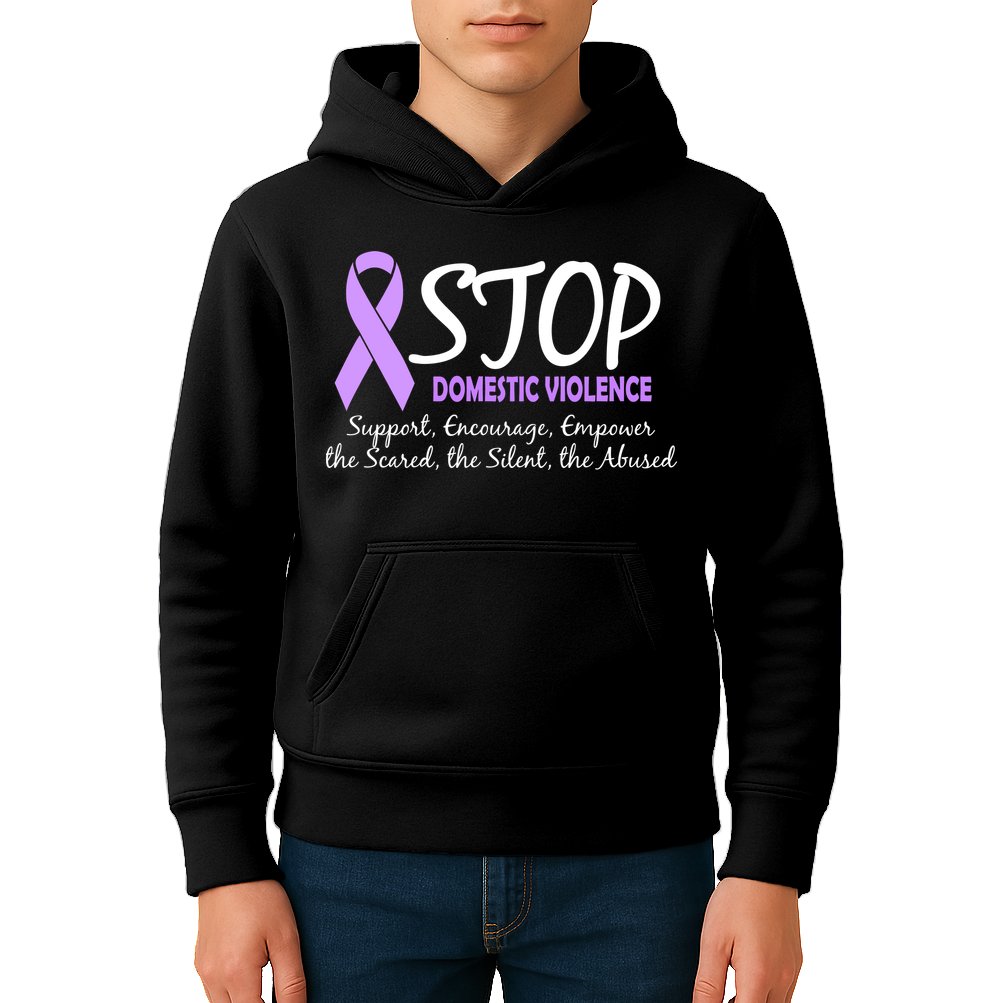 Stop Domestic Violence Kids Hoodie