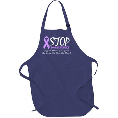 Stop Domestic Violence Full-Length Apron With Pockets