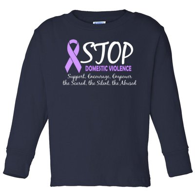 Stop Domestic Violence Toddler Long Sleeve Shirt