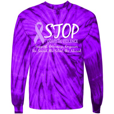 Stop Domestic Violence Tie-Dye Long Sleeve Shirt
