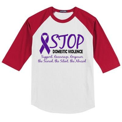 Stop Domestic Violence Kids Colorblock Raglan Jersey