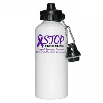 Stop Domestic Violence Aluminum Water Bottle