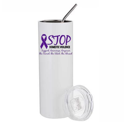 Stop Domestic Violence Stainless Steel Tumbler