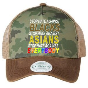 Stop Hate Against Blacks Against Asians and Everybody Else Legacy Tie Dye Trucker Hat