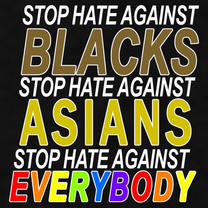 Stop Hate Against Blacks Against Asians and Everybody Else Ladies PosiCharge Tri-Blend Wicking Tank
