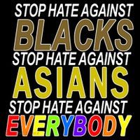 Stop Hate Against Blacks Against Asians and Everybody Else Full-Length Apron With Pockets