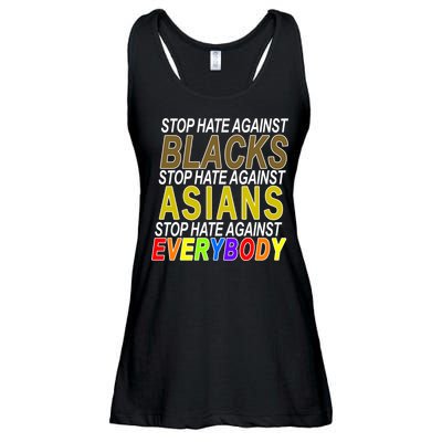 Stop Hate Against Blacks Against Asians and Everybody Else Ladies Essential Flowy Tank