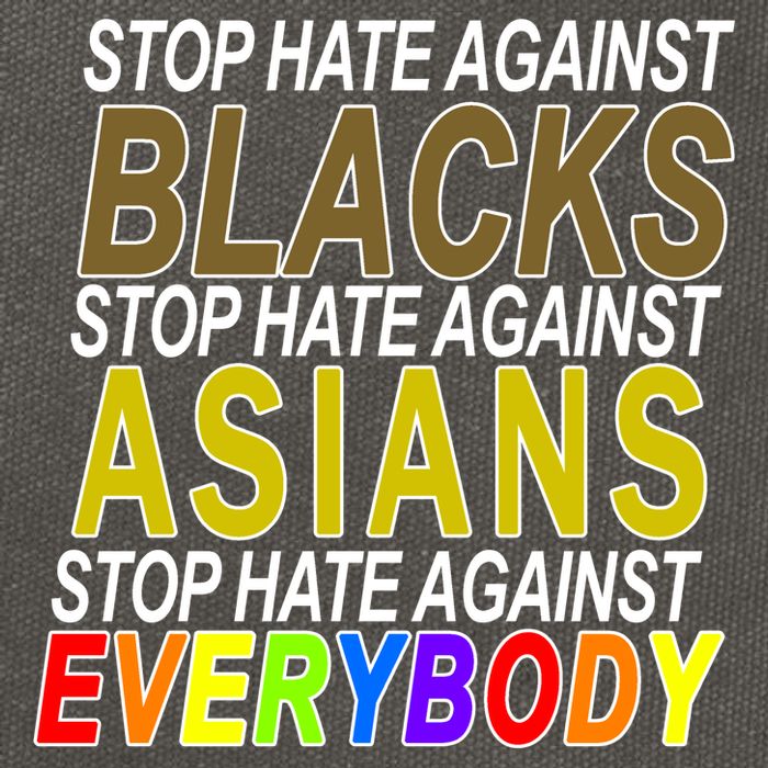 Stop Hate Against Blacks Against Asians and Everybody Else Cotton Canvas Backpack