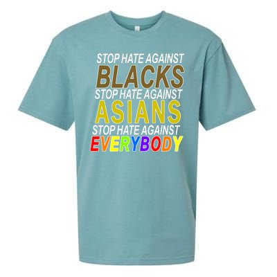 Stop Hate Against Blacks Against Asians and Everybody Else Sueded Cloud Jersey T-Shirt