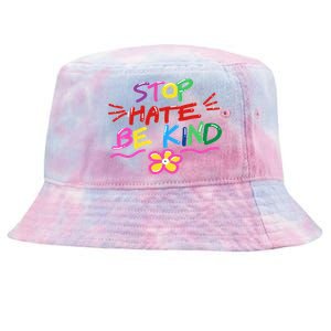 Stop Hate Be Kind Tie-Dyed Bucket Hat