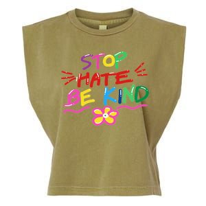 Stop Hate Be Kind Garment-Dyed Women's Muscle Tee