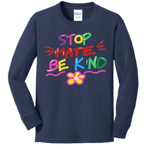 Stop Hate Be Kind Kids Long Sleeve Shirt