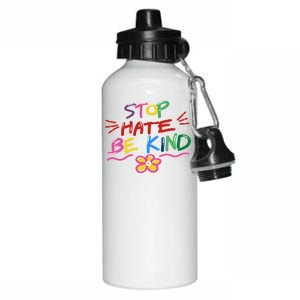 Stop Hate Be Kind Aluminum Water Bottle