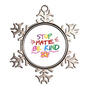 Stop Hate Be Kind Metallic Star Ornament