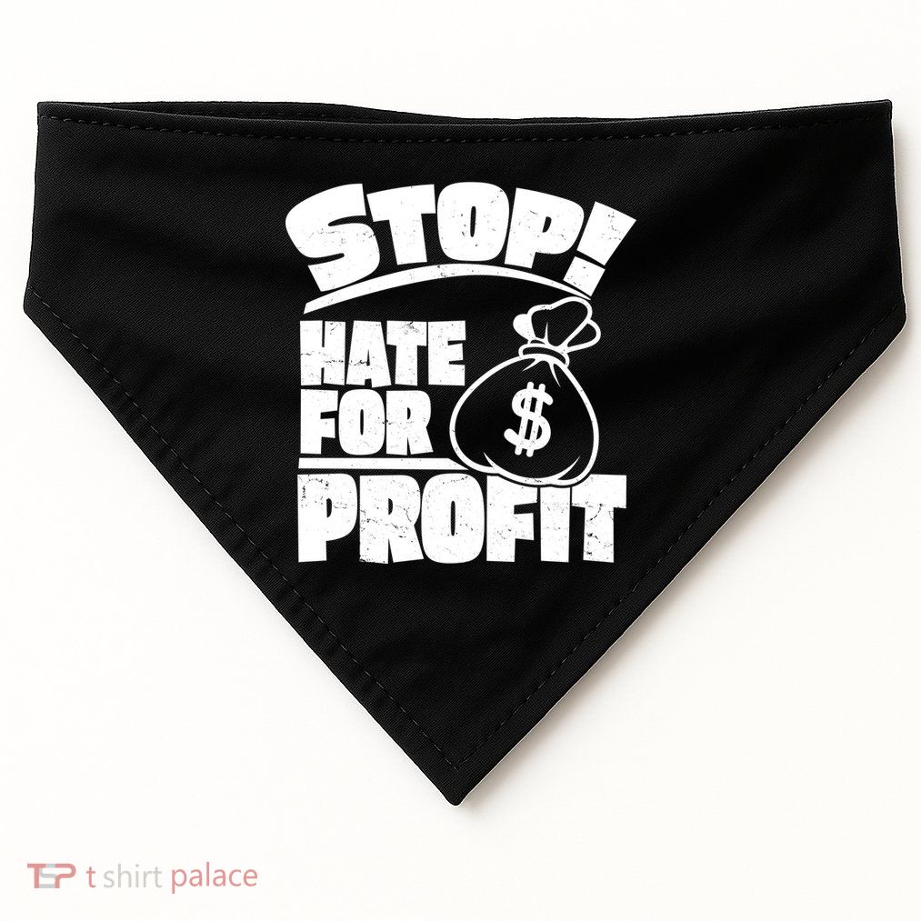 Stop Hate for Profit Money Bag USA-Made Doggie Bandana