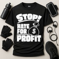 Stop Hate for Profit Money Bag Cooling Performance Crew T-Shirt
