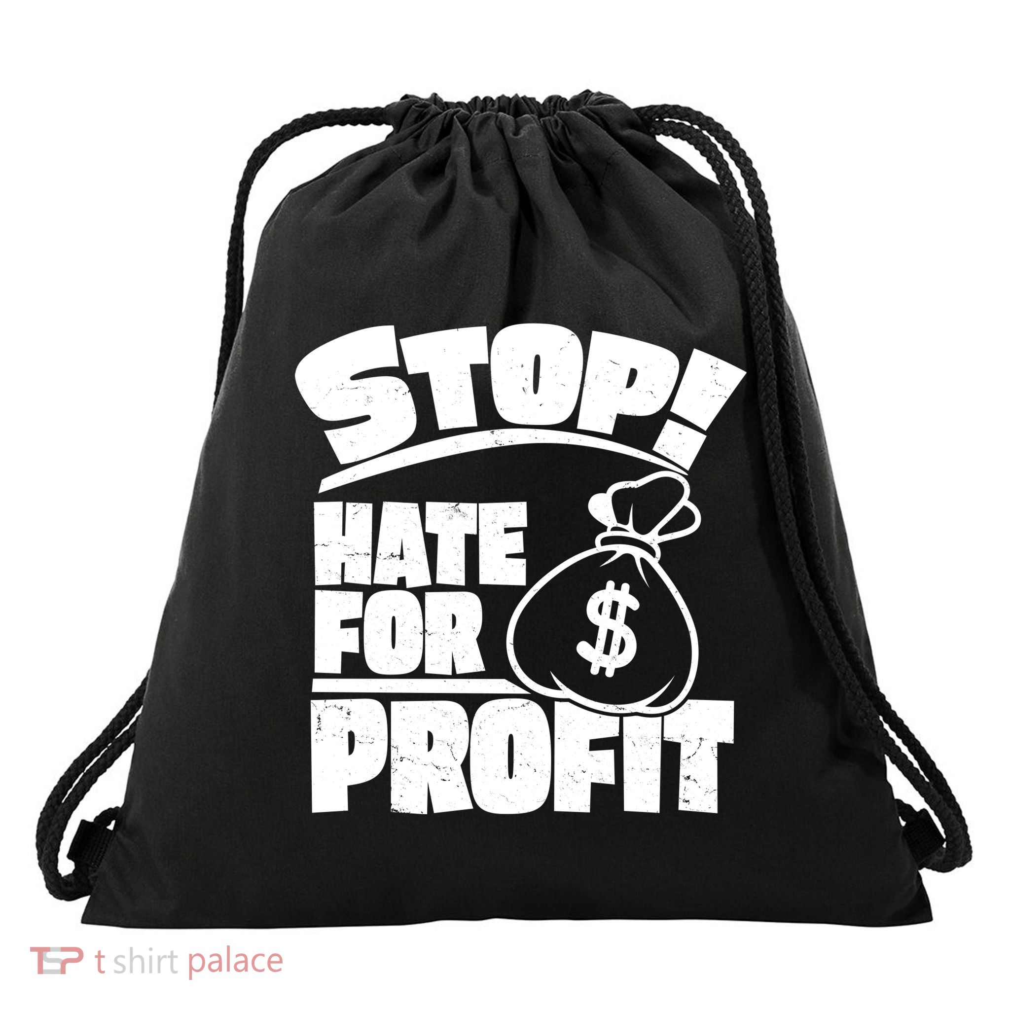 Stop Hate for Profit Money Bag Drawstring Bag