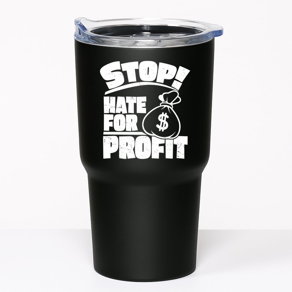 Stop Hate for Profit Money Bag Tumbler