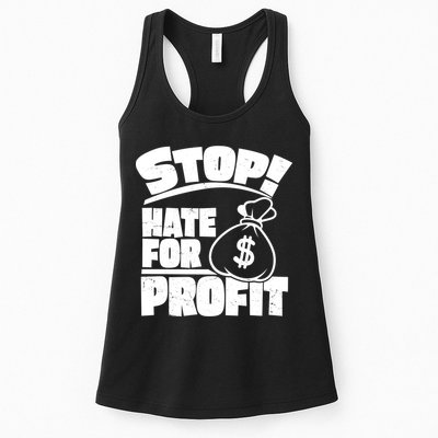 Stop Hate for Profit Money Bag Womens Tank Top