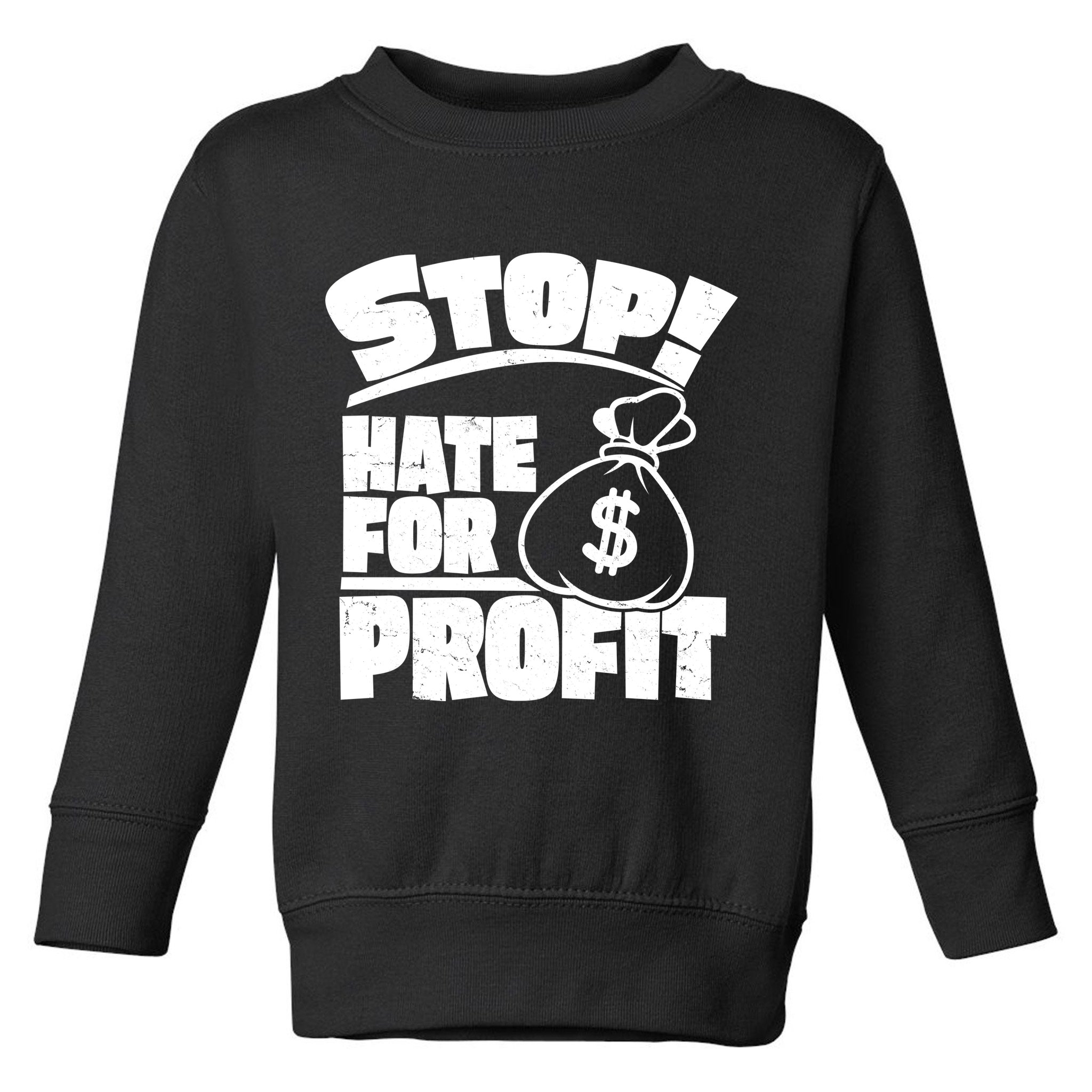Stop Hate for Profit Money Bag Toddler Sweatshirt