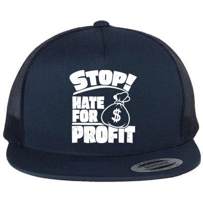 Stop Hate for Profit Money Bag Flat Bill Trucker Hat