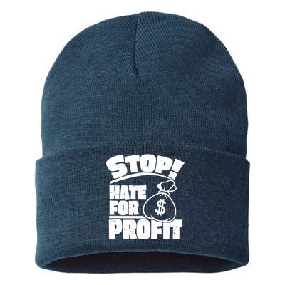 Stop Hate for Profit Money Bag Sustainable Knit Beanie