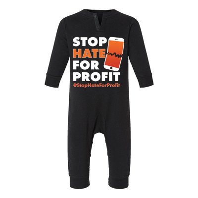 Stop Hate for Profit #StopHateForProfit Cracked Cell Phone Infant Fleece One Piece